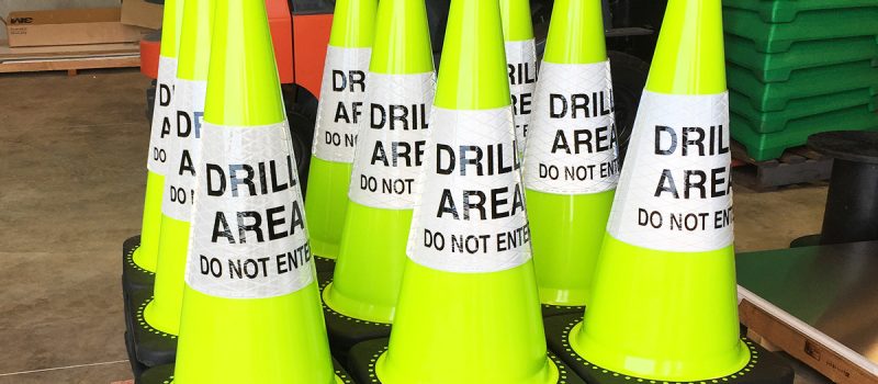 Drill Area Safety Cones
