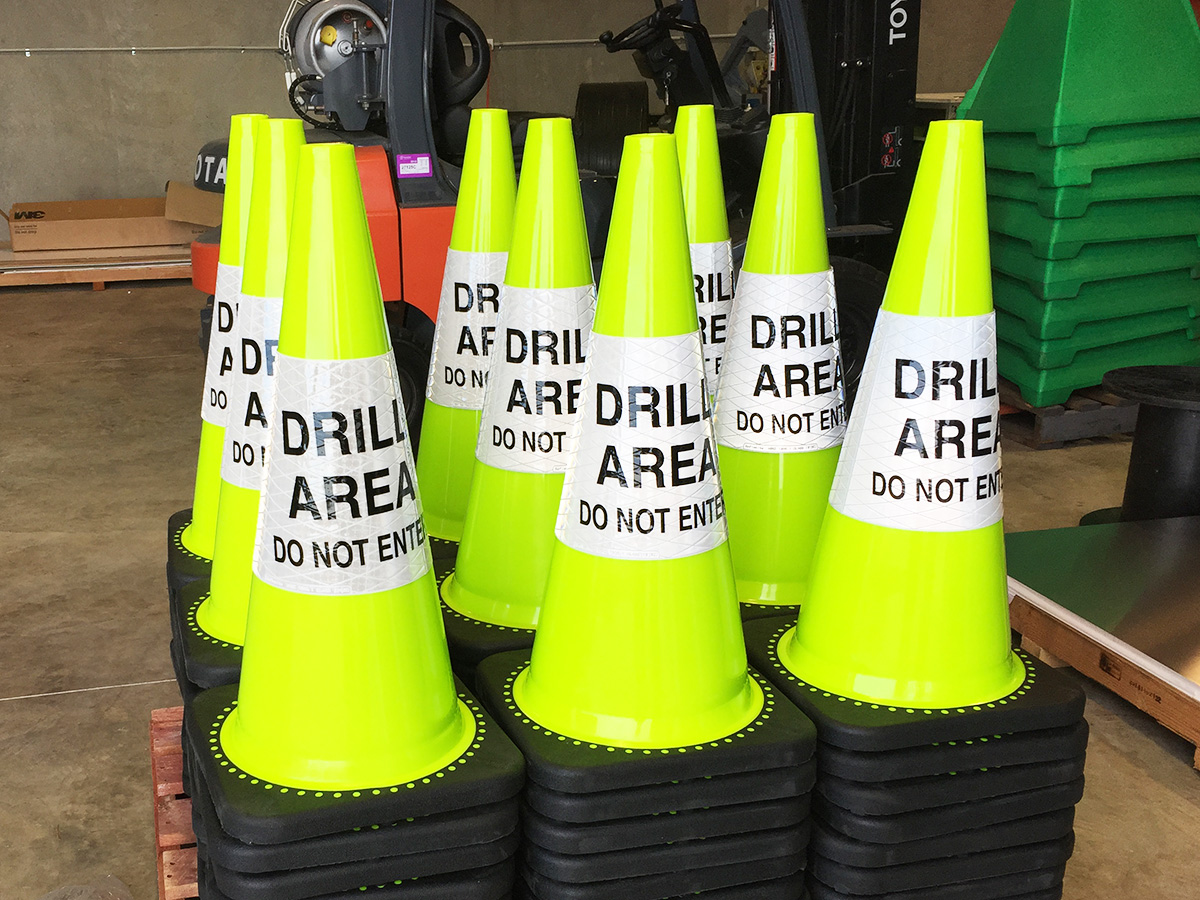 Drill Area Safety Cones
