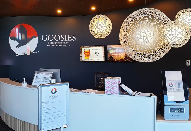 Goosies Gooseponds Sport and Recreation club Mackay Reception Signage
